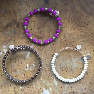 Lot of 3 Alex and Ani bracelets